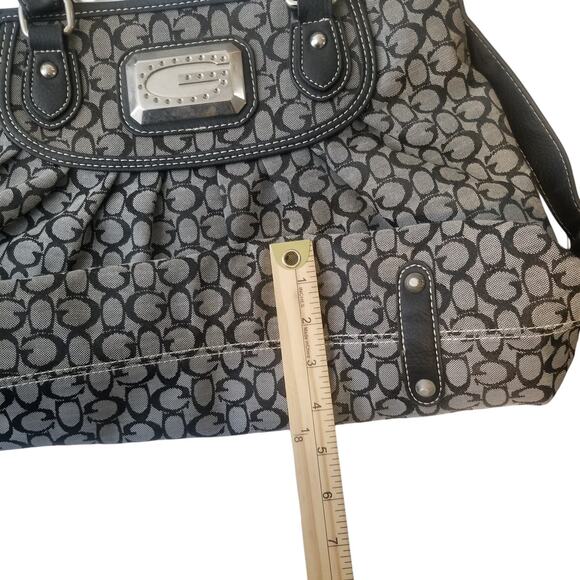 Guess Shoulder Bag with All Over Logo, Black Gray - Picture 12 of 13